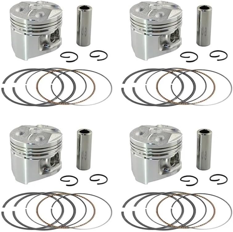For FZ250 FZR250 1HX Motorcycle Engine Parts STD +25 +50 Cylinder Bore Size 48 48.25 48.50 mm Piston & Rings & Clips Spare parts(4 Sets 48.25mm)