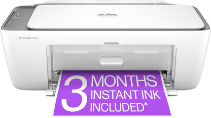 HP DeskJet 2855e Wireless All-in-One Color Inkjet Printer, Scanner, Copier, Best-for-home, 3 month Instant Ink trial included, AI-enabled (588S5A)