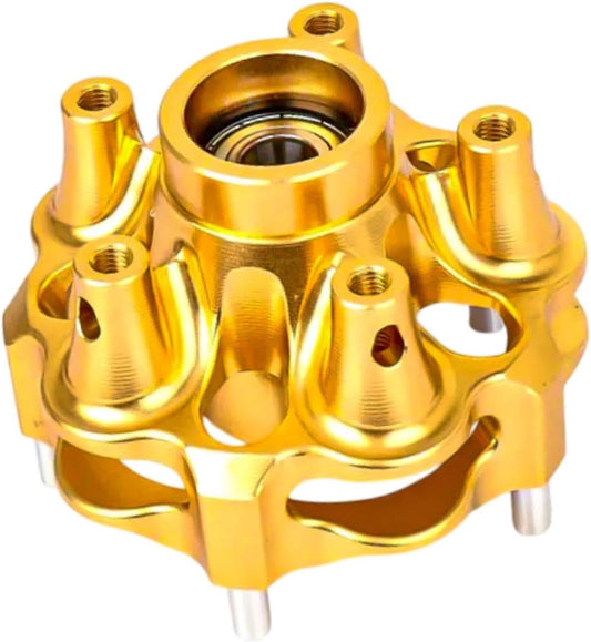 YIJU Front Brake Disc Wheel Hub Front Wheel Hub Spare Part Motorcycle Accessories Motorcycle Portable Front Wheel Hub Bearing Stud, gold