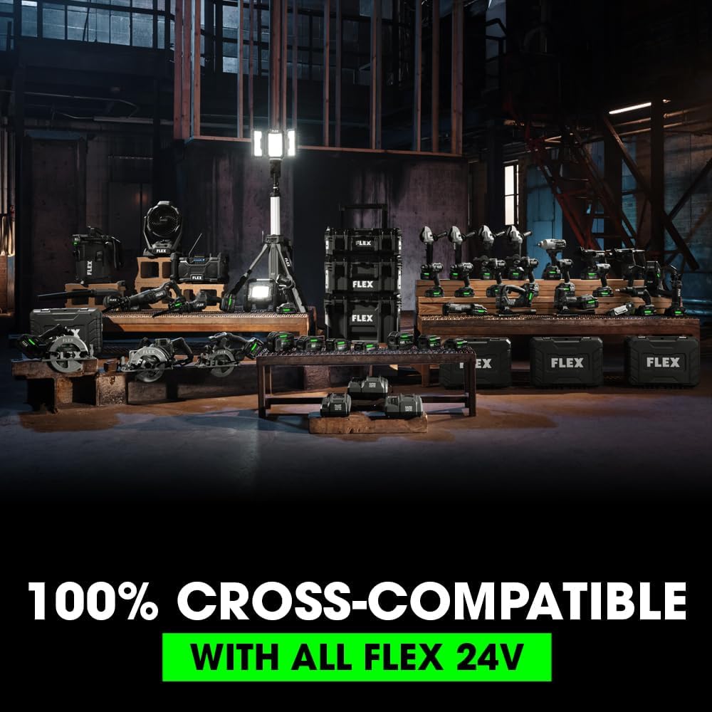 FLEX 24V Brushless Cordless 5-Inch 10,000 RPM Variable Speed Paddle Switch Angle Grinder Tool Only, Battery and Charger Not Included - FX3171A-Z