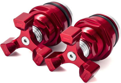37mm Front Shock Absorber Screw Fork,Preload Adjusters Bolts Fit for Ninja 250 All Years Motorcycle Accessories Spare Part Red