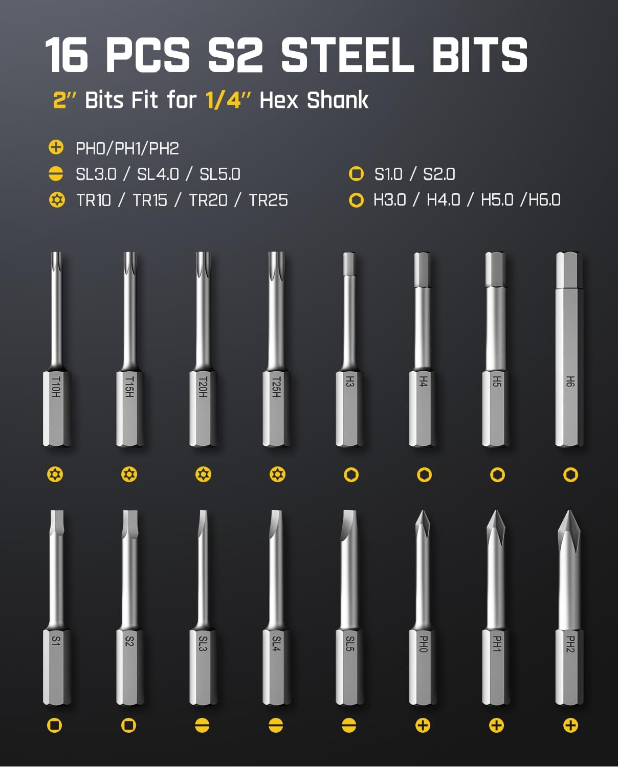 Fanttik S1 Pro Electric Screwdriver, Power Screwdriver with16 S2 Steel Bits, 3 Torque Settings, Max 6 N.m, 2000mAh Battery, LED Light & 1/4''Hex, Ideal Tool for Furniture & Gaming PC