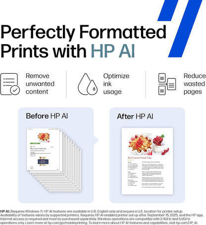 HP DeskJet 2855e Wireless All-in-One Color Inkjet Printer, Scanner, Copier, Best-for-home, 3 month Instant Ink trial included, AI-enabled (588S5A)