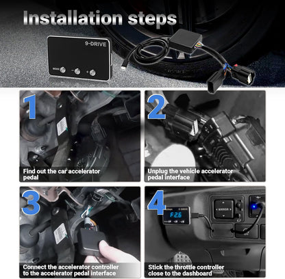 Throttle Response Controller 9 Drive Mode, 9 Drive Throttle Controller Automotive Electronic Acceleration Controller Compatible with Dodge Challenger Ram Cherokee KK Wrangler JK Maserati Ghibli