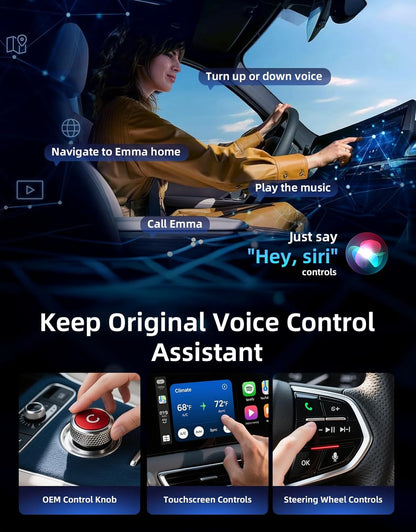 Wireless CarPlay Adapter & Android Auto Dongle – Plug & Play, Converts Wired to Wireless, Fast & Stable Connection, Compatible with iPhone iOS 10+, Android 11+ & 800+ Car Models (2016 & Newer)