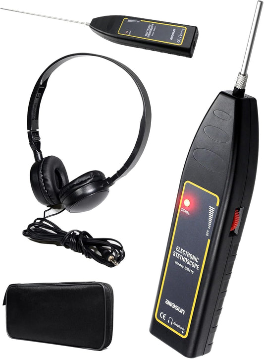 ALLOSUN Automotive Electronic Mechanics Stethoscope Electronic EAR Diagnostic Device Kit EM410 with Short and Long probe