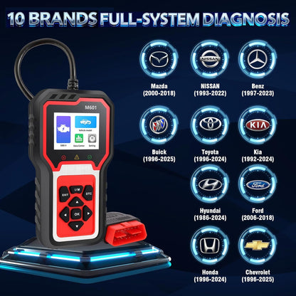 Enhanced OBD2 Scanner Diagnostic Tool - Enhanced Check Engine Code Reader with Reset, Full OBDII Functions & Live Data for All OBDII Cars 1996+，Home/DIY Scanner for car