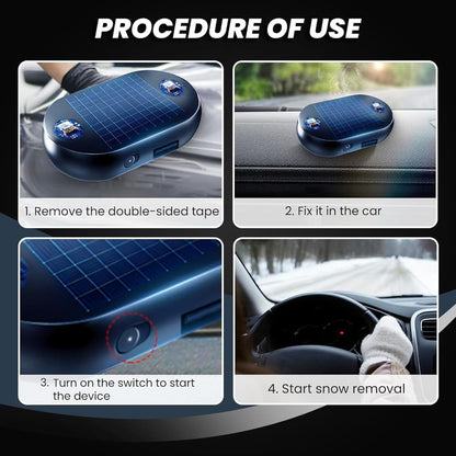 4pcs AntiFreeze Electromagnetic Car Snow Removal Device, Solar Electromagnetic Car Snow Removal Device, Portable Ca r Defroster,Fast and Efficient Vehicle Microwave Deicing Instrument for Ice Scraping