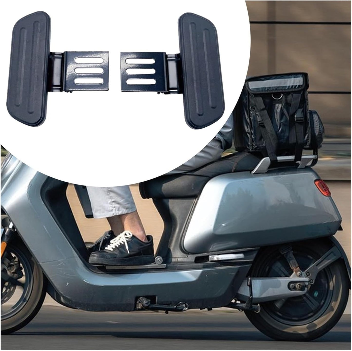 Motorcycle Foot Rest Electric Bike Front Footrest Modification Metal Widen Front Foot Pedal Foot Rest Pedals Motorcycle Foot Pegs Spare Parts