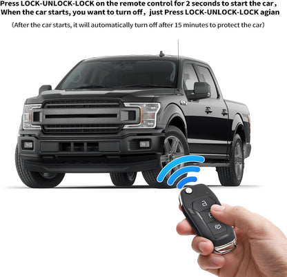 Remote Start Compatible with Ford F-150 2015 2016 2017 2018 2019 2020, || Plugs in to OBD2 Port || No Installation Required || （only Applicable 2015-2020 XLT car）