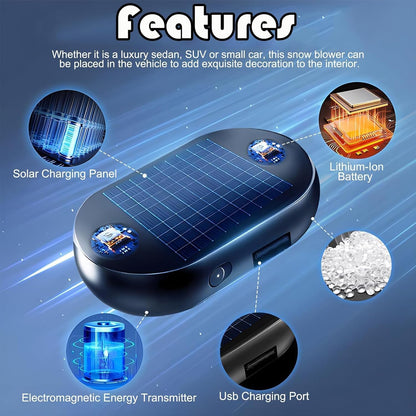 4pcs AntiFreeze Electromagnetic Car Snow Removal Device, Solar Electromagnetic Car Snow Removal Device, Portable Ca r Defroster,Fast and Efficient Vehicle Microwave Deicing Instrument for Ice Scraping