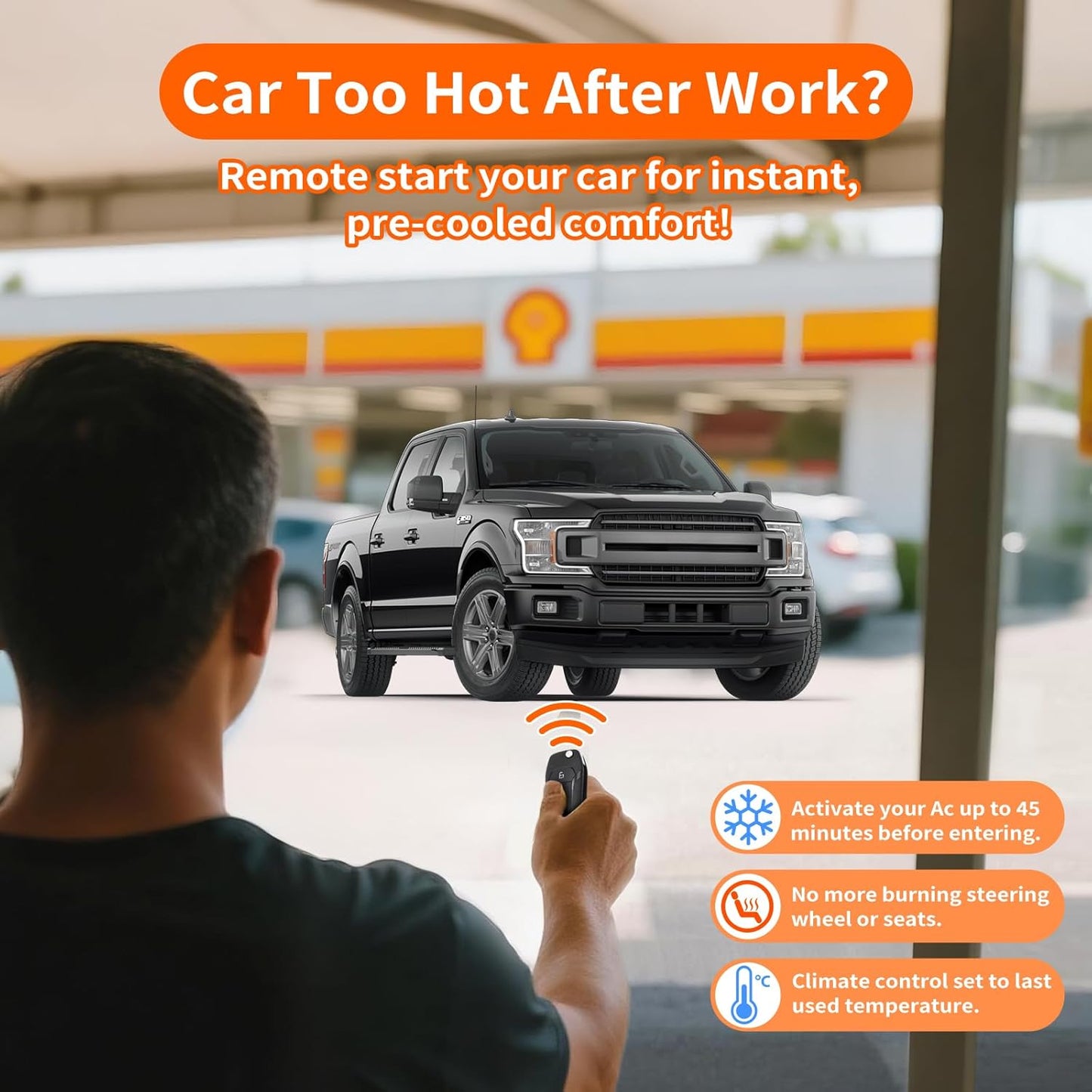 Remote Start Compatible with Ford F-150 2015 2016 2017 2018 2019 2020, || Plugs in to OBD2 Port || No Installation Required || （only Applicable 2015-2020 XLT car）