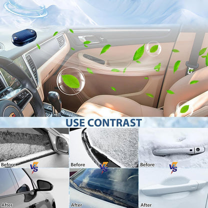 4pcs AntiFreeze Electromagnetic Car Snow Removal Device, Solar Electromagnetic Car Snow Removal Device, Portable Ca r Defroster,Fast and Efficient Vehicle Microwave Deicing Instrument for Ice Scraping