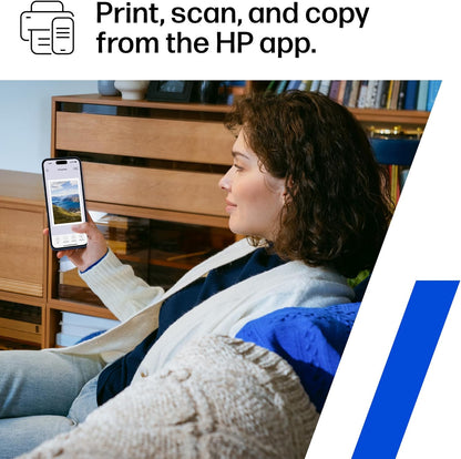 HP DeskJet 2855e Wireless All-in-One Color Inkjet Printer, Scanner, Copier, Best-for-home, 3 month Instant Ink trial included, AI-enabled (588S5A)