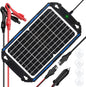 UNER POWER Waterproof 12W 12V Solar Battery Charger & Maintainer Pro, Built-in UltraSmart MPPT Charge Controller, 12 Volt Solar Panel Trickle Charging Kits for Car Automotive Boat Marine RV Trailer